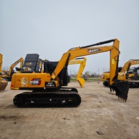 Excavatrice d'occasion de haute qualité de marque chinoise Sany135c, moteur Isuzu, moteur PLC, boîte de vitesses, pompe, hydraulique Kawasaki, roulement, 13,5 tonnes