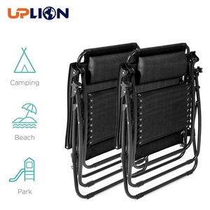 Ensemble de meubles de jardin inclinables Uplion, chaise longue zéro gravité <span class=keywords><strong>avec</strong></span> oreillers et plateaux porte-gobelets - Product Image 3