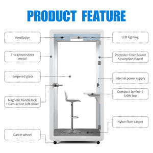 Prefab kantoor, geprefabriceerde modulaire rookpod, woonkamer, tuinkamer, <span class=keywords><strong>capsule</strong></span> pods, mobiele stille akoestische cabine - Product Image 3