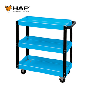 Chariot <span class=keywords><strong>de</strong></span> service à 3 plateaux Capacité <span class=keywords><strong>de</strong></span> charge <span class=keywords><strong>de</strong></span> 150 lb avec pivotement à 360° °   Roulettes - Product Image 1