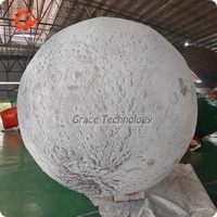 Ballon de Lune Gonflable de 3 Mètres avec Éclairage LED Ballon de Lune Gonflable pour Scène