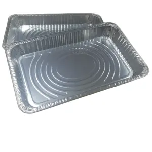 heavy duty 21*13" 6700ml 525*325*55mm full size medium steam table disposable food container aluminium foil containers with lid
