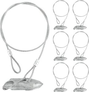 Bodenanker mit 76 cm Langem 3,2 mm Kabel Einfaches Hakenanker-Set Ankerkabel zur Befestigung von Zelten, Bäumen, Schuppen und Gewächshäusern - Product Image 2