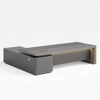Escritorio Ejecutivo de Diseño Moderno en Forma de L para CEO, Gerente o Director, Muebles de Oficina de Lujo
