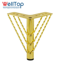 Pieds de canapé modernes en métal WELLTOP pour meubles d'extérieur, cuisine, hôpital et hôtel - Pieds décoratifs pour tables et chaises