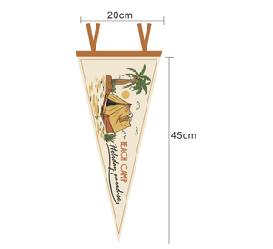 Drapeau de camping en plein air, drapeau triangulaire en feutre, drapeau suspendu - Product Image 4