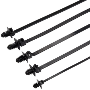 Attaches auto-bloquantes en nylon à fixation par poussée, type <span class=keywords><strong>sapin</strong></span>, avec trou pour vis, clips de bord de panneau, serre-câbles automobiles, à crochet HY-<span class=keywords><strong>150</strong></span> 2.5x200mm - Product Image 3