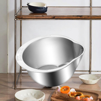Passoire pliable 4-en-1 en acier inoxydable, compatible lave-vaisselle, pour le lavage du riz et du quinoa, avec égouttoirs latéraux