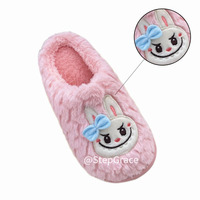 StepGrace vente en gros de nouvelles pantoufles antidérapantes de dessin animé Labubu pantoufles plates personnalisées chaudes d'hiver pour les femmes