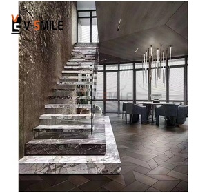 <span class=keywords><strong>Escalier</strong></span> en marbre blanc lilas naturel au design populaire, <span class=keywords><strong>couvre</strong></span>-<span class=keywords><strong>escalier</strong></span> élégant avec éclairage pour la maison - Product Image 2