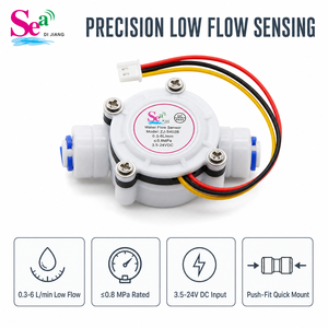 Débitmètre à turbine Dijiang ZJ-S402B en POM, 0,3-6 L/M, à effet Hall, OEM pour capteur d'eau - Product Image 4