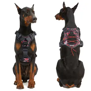 Truelove Highly Reflective Neck Adjustable No Choke Pet Harness and Leash Set for Dogs