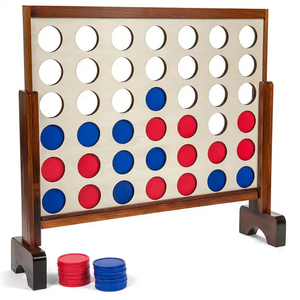 Cao cấp cổ điển bằng gỗ Jumbo kết nối 4 trò chơi bốn trong một hàng cho trẻ em và người lớn - Product Image 3