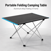 Table de camping pliante légère en aluminium pour barbecue, pique-nique et plage, mobilier d'extérieur