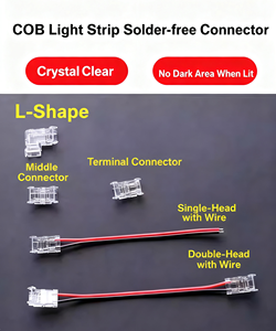 Đầu nối dây không cần hàn 2 chân 8mm cho đèn <span class=keywords><strong>LED</strong></span> dải 5V/12V/24V, phụ kiện đèn <span class=keywords><strong>LED</strong></span> dải - Product Image 3