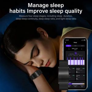 Latest DT66 Nordic NRF54L15 Health Monitor AI Analysis Men Women Sport Screenless Bracelet With Nylon Silicone Strap - Product Image 5