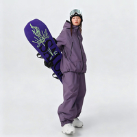 Traje de Esquí FLYSKI 2025 Impermeable y Cortavientos con Estampado, Talla Grande, para Hombre y Mujer, con Cierre de Cremallera, Diseño con Capucha, Secado Rápido