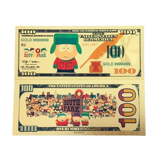 4 Model Uang Kertas Emas 24K Anime South Park Amerika untuk Koleksi - Product Image 2