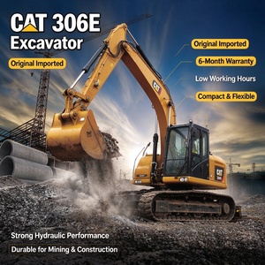 Mini-excavatrice Caterpillar d'occasion Cat 306E de 6 tonnes, modèle original Good Health, en Chine - Product Image 1