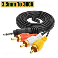 Câbles audio RCA HIFI 1,5 m 3 m, câbles 3,5 mm mâle vers mâle 2RCA 3RCA AUX, câble RCA pour home cinéma, DVD, casque