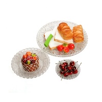 Assiettes rondes en verre transparent Décoration de mariage PZ03