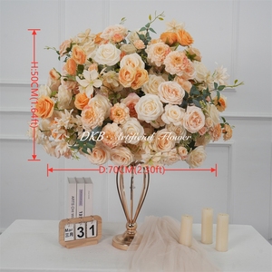 DKB Customize White Rose Ball Centerpieces <b>Artificial</b> Flower Ball Silk Flowers Wholesale Flower Ball - Product Image 2
