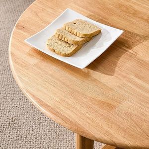 Mesa pequeña para sala de estar Fengjia, mesa de café de ratán, estilo japonés, popular en línea, redonda, de madera maciza, para apartamento pequeño - Product Image 2