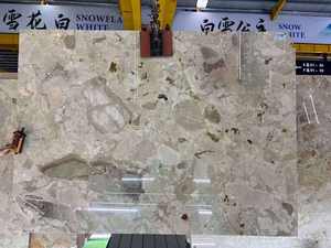 Luxe Nouveau Design Ceppo Breccia Rosa Marbre Monet Jardin Marbre Grande Dalle pour Salle De Bains Vanité Lavabo et Comptoir Îlot - Product Image 5