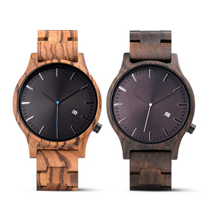 <span class=keywords><strong>Reloj</strong></span> de pulsera de madera para hombre, cronógrafo de cuarzo, marca privada, barato, en línea - Product Image 1