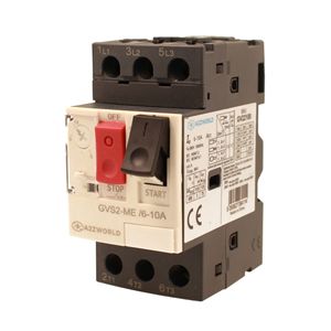 สวิตช์ระบายความร้อน2.5M 3P แบบปรับได้สำหรับ10A ป้องกันมอเตอร์4KW 6-10A AC 590V ตัวป้องกันวงจร IP20เฟสเดียวและสามเฟส - Product Image 3