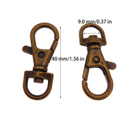 Mousqueton pivotant en laiton antique mousqueton fermoirs à griffes de homard en métal Clips de sac à main accessoires