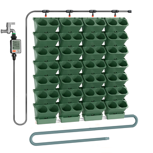 Kit de jardin vertical mural empilable 1m2 avec irrigation goutte-à-goutte automatique, pot de fleurs auto-arrosant pour décoration murale vivante - Product Image 1