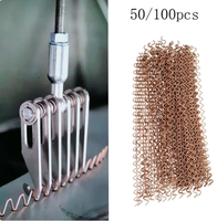 100 pièces extracteur de Dent fils ondulés pour panneau de soudeuse par points tirant des fils de Wiggle consommables de Machine de soudage par points