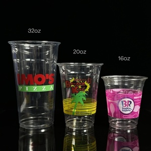 Nhựa dùng một lần cốc nước chai lấy đi lạnh uống ly với nắp Pet nhựa một thời gian sử dụng mẫu miễn phí nước giải khát đóng gói - Product Image 4