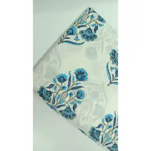 Kualitas ekspor desain populer motif bunga Liberty tenun 100% katun kain Poplin untuk garmen dari India