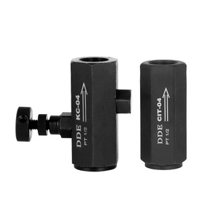 Válvula de control de flujo hidráulico unidireccional DDE Great Virtue KC-04 PT 1/2 con rosca para aceite a alta presión - Product Image 1