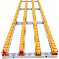 Goulotte de déchargement compacte à rouleaux pour machines à bois, accessoire de glissière à glissement fluide, galvanisé, optimisé en usine