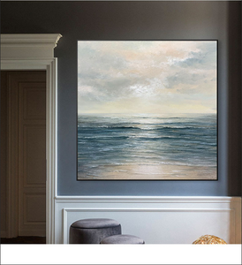 Pintura <span class=keywords><strong>al</strong></span> Óleo 100% Hecha a Mano de Paisaje Marino, Arte Moderno con Textura de Escena Marina <span class=keywords><strong>para</strong></span> Decoración de Sala de Estar - Product Image 6