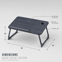 Table d'appoint inclinable et réglable pour ordinateur portable, pliable, avec porte-gobelet, pour la maison, la chambre, le dortoir et l'école, approvisionnement multi-unités