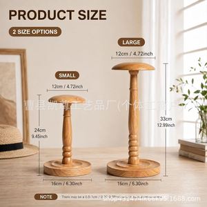 Solid wood <b>standing</b> <b>hat</b> rack, tabletop <b>hat</b> rack, clothing store <b>hat</b> holder, clothing window display solid wood <b>hat</b> holder, coat - Product Image 3