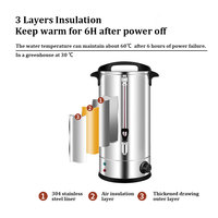 Samovar électrique avec robinet, cafetière, samovar en acier inoxydable de 20 L, haute qualité