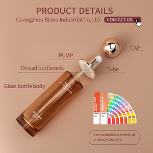 ขวดน้ำหอมแก้วสีเหลืองอำพันขนาด30มล. 50มล. 100มล. แบบพกพาขวดน้ำหอมแก้วใสทรงกลมพร้อมบรรจุภัณฑ์ - Product Image 6