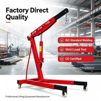 Grue d'atelier hydraulique pliable de 1 tonne, élévateur de moteur robuste pour le démontage de moteurs de voitures en atelier