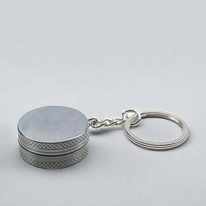 Molino de Hierbas Secas Personalizado para Accesorios de Fumar, Molinillo de Hierbas y Especias de Aleación de Zinc de 30 mm con Llavero - Product Image 3