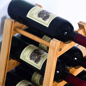 <span class=keywords><strong>Pyramide</strong></span> 6 bouteilles de vin étagère de rangement présentoir de vin comptoir de cuisine porte-bouteille de vin - Product Image 5
