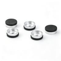 20mm Aluminum Flip Screw Cap Bulk Wholesale OEM Anti-Slip Knurled Closure High Quality Non-Refillable Cosmetic Bottle ROPP