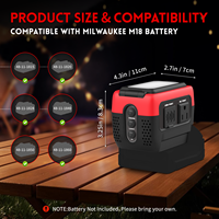 Inverter Gelombang Sinus Murni Fase Tunggal 240W 3 Port USB QC Ringan Pengisi Daya Cepat 7A 120V AC 600LM LED Laptop Baterai 18V