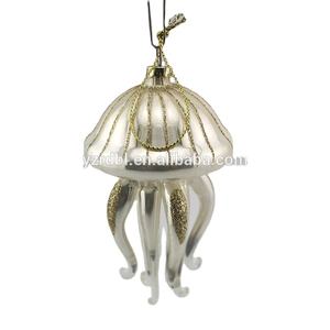 Precio de fábrica de artesanía de vidrio medusas adornos de árbol de Navidad Decoración - Product Image 3