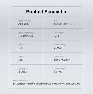 Para Berrcom Termômetro Digital Preciso para Adultos Bebês <span class=keywords><strong>IR</strong></span> Infravermelho Testa Orelha Contato Plástico Tela LCD - Product Image 4