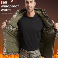 Blouson Bomber Tactique Thermique en Coton Exclusif Transfrontalier, Épaissi, Coupe-Vent, Imperméable, à Capuche, pour l'Extérieur et le Streetwear Hivernal